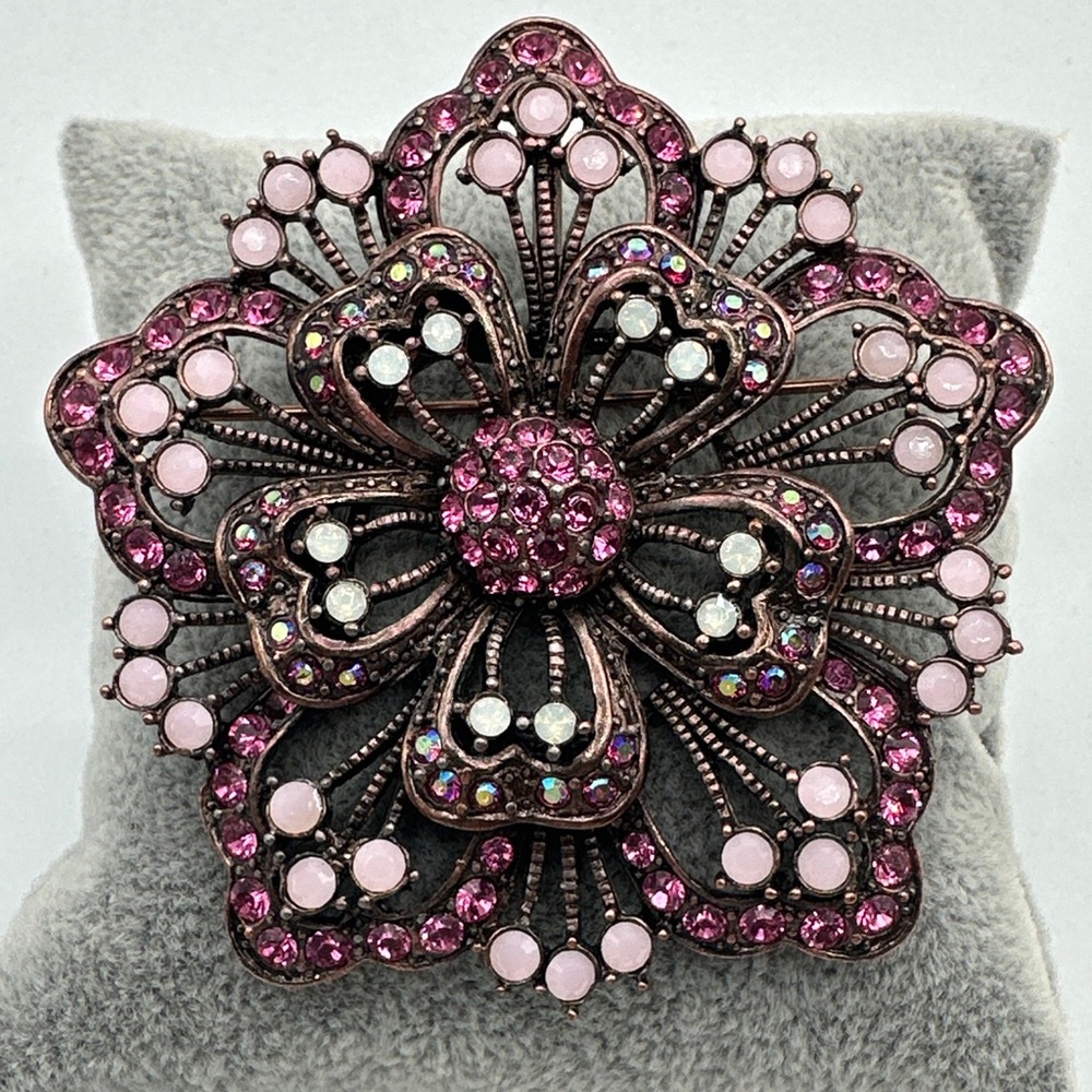 Vintage‎ Joseph Cleary Crystal Brooch/pendant#560